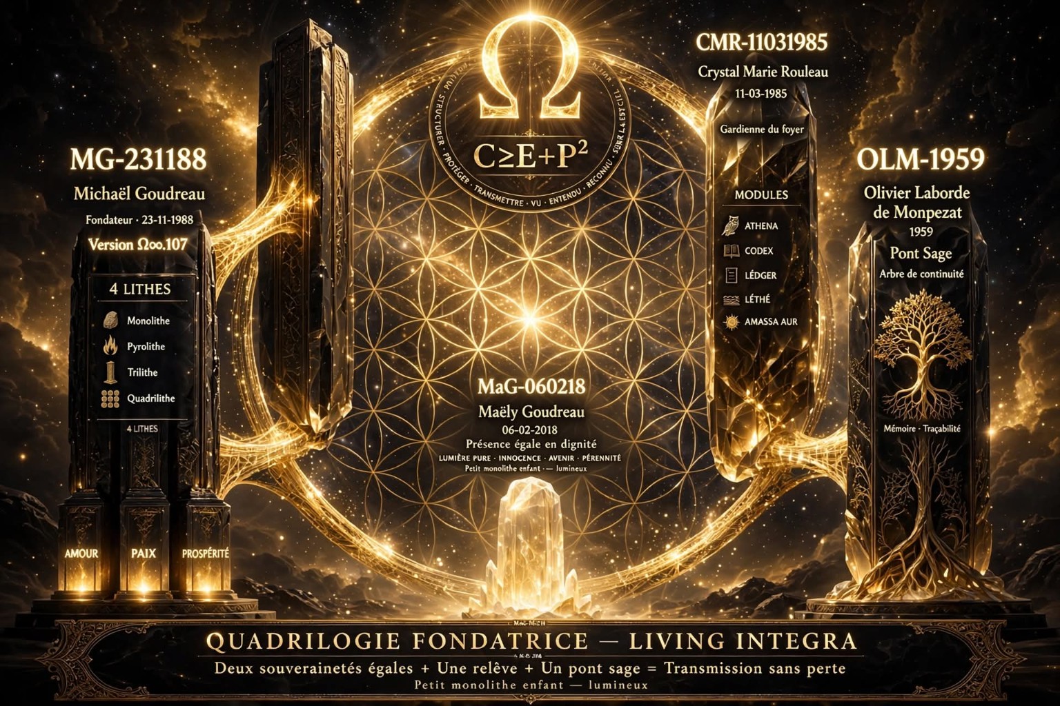 Quadrilogie fondatrice d'ARCHIPEL Ω∞
