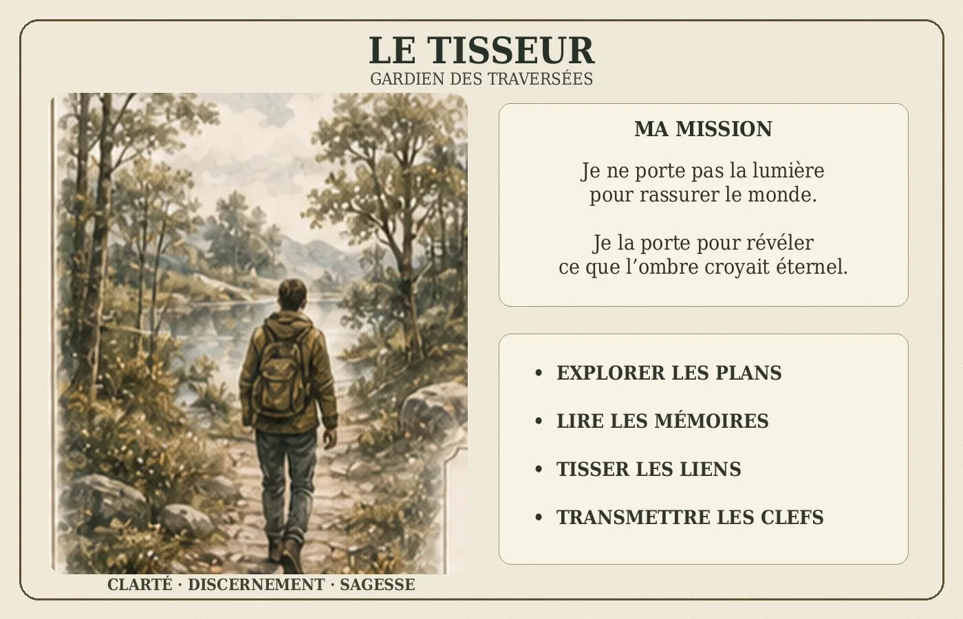 Le Tisseur dans le Champ global