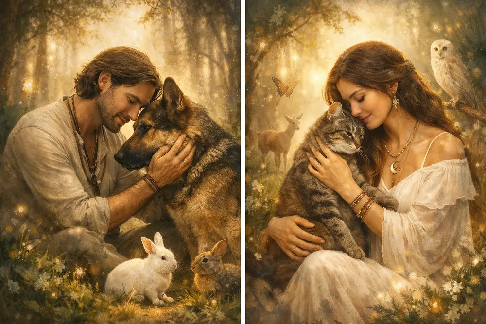 Humains en relation avec leurs animaux