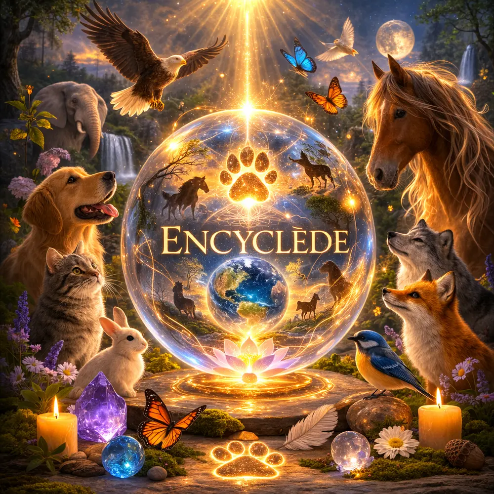 Sphère de l’Encycléde entourée d’animaux