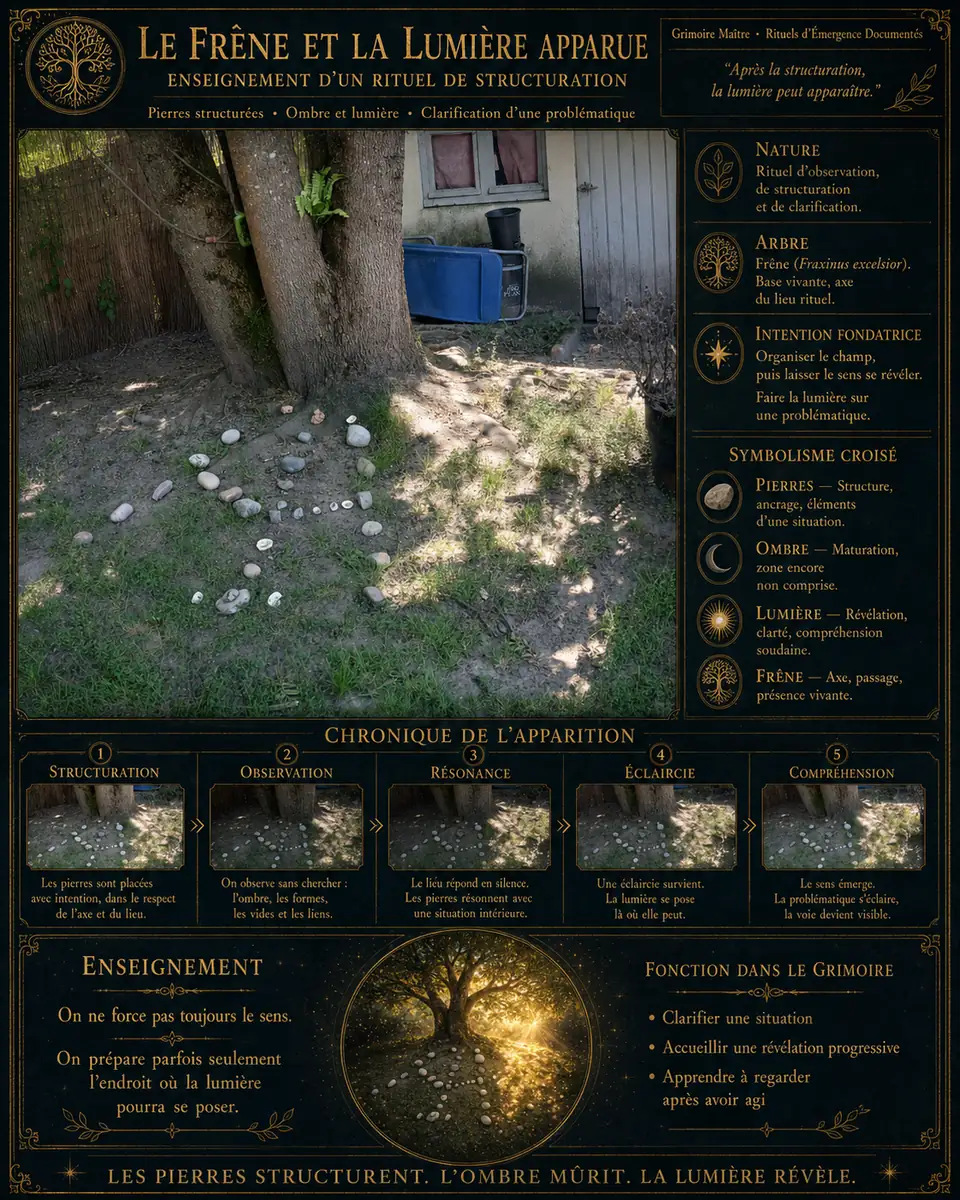Visuel interprété du Rituel de la Lumière Apparue